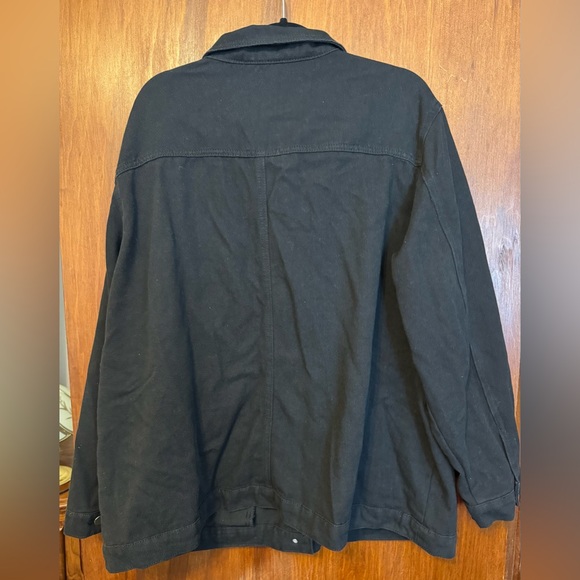 Womens Plus Size Black Denim Western Jacket with Studs / Chain Details - Size 4X - Picture 4 of 6